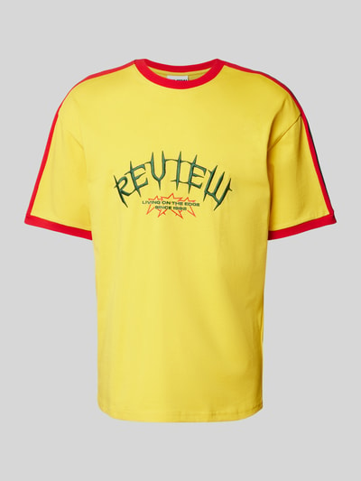 REVIEW T-shirt met ronde hals Geel - 2