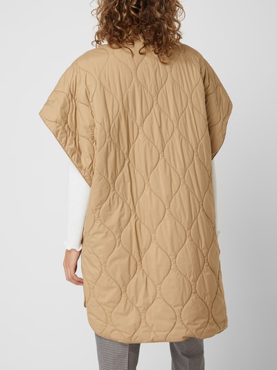 MaxMara Leisure Cape met doorgestikte naden, model 'Odino' Beige - 5