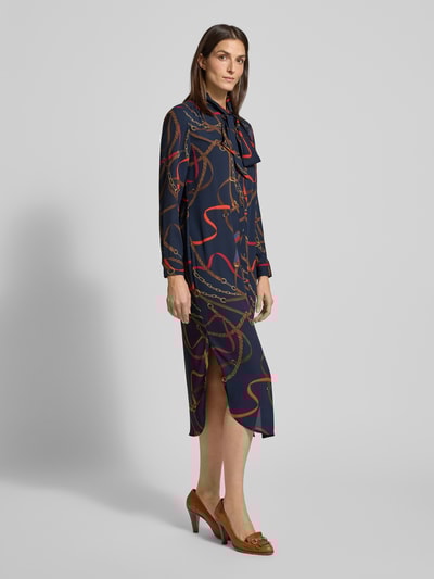 Lauren Ralph Lauren Hemdblusenkleid mit Schluppe Modell 'CADULAH' Marine 1