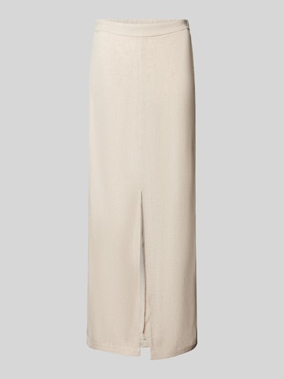 Vero Moda Midirok met loopsplit, model 'VERA' Beige - 2