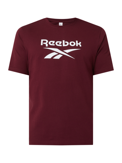 Reebok T-shirt z nadrukiem z logo  Bordowy 2