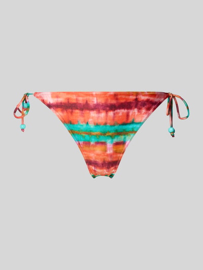 Produktfoto, Slim Fit Bikini-Hose mit Zierbesatz Modell 'Massa Solaya' von Banana Moon, elastischer Material-Mix, bunte Streifenoptik
