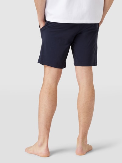 BOSS Szorty z dzianiny dresowej z wyhaftowanym logo model ‘Mix&Match Short’ Ciemnoniebieski 5