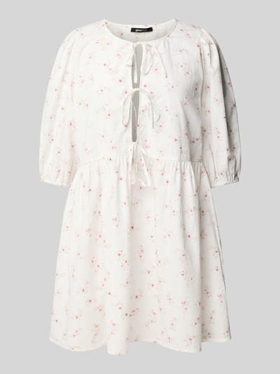 Gina Tricot Minikleid mit Schnürverschluss Weiss 2