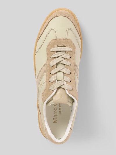 Produktfoto, Low Top Sneaker Marc aus echtem Rindsleder von Marc O'Polo in Two Tone Optik, runde Schuhspitze, flacher Absatz, Veloursstruktur