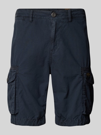 Superdry Regular Fit Cargoshorts mit Gürtelschlaufen Modell 'Parachute' Marine 1