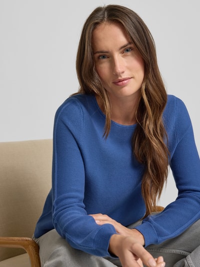 Christian Berg Woman Strickpullover mit gerippten Abschlüssen Blau 3