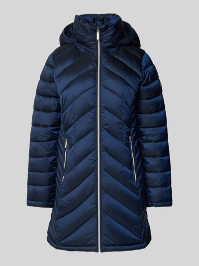 MICHAEL Michael Kors Gewatteerde lange jas met opstaande kraag, model 'Longline' Marineblauw - 2