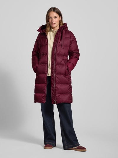 Marc O'Polo Regular Fit Daunenmantel mit Daunen-Feder-Füllung Bordeaux 1