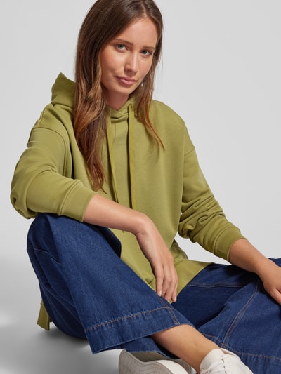 Smith and Soul Hoodie met oversized schouders Olijfgroen - 3