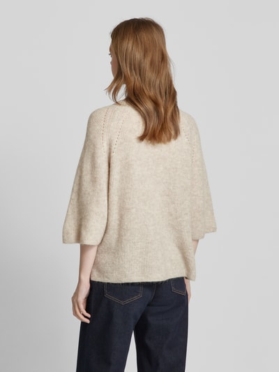 MOS MOSH Strickpullover mit 3/4-Arm Modell 'TACI' Sand Melange 5