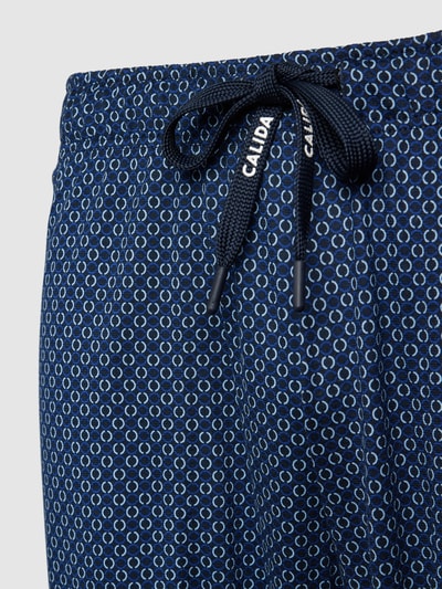 Calida Pyjamabroek met all-over motief, model 'Remix' Marineblauw - 2