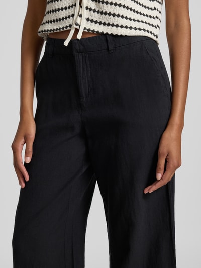 Gina Tricot Wide leg linnen broek met steekzakken Zwart - 3