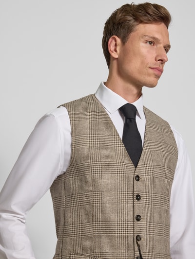 CG - Club of Gents Gilet met linnen, model 'Mitch' Beige - 3