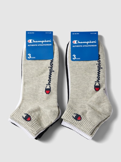 CHAMPION Sneakersocken mit Label-Print im 6er-Pack Mittelgrau Melange 3