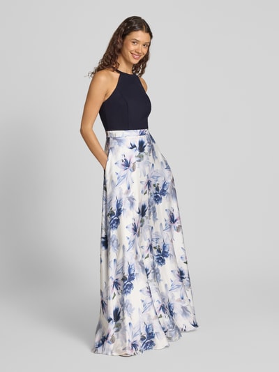 Jake*s Cocktail Abendkleid im Stufen-Look Marine Melange 1
