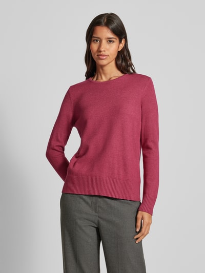 Christian Berg Woman Gebreide pullover met ribboorden, model 'Aliv' Fuchsia gemêleerd - 4