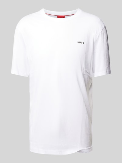 HUGO T-Shirt mit Label-Print Modell 'Dero' Weiss 1