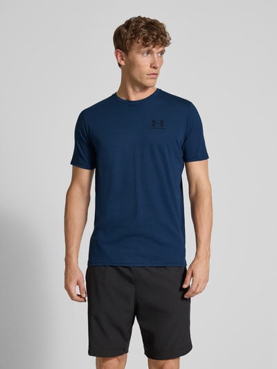 Under Armour T-shirt z nadrukiem z logo Granatowy 4