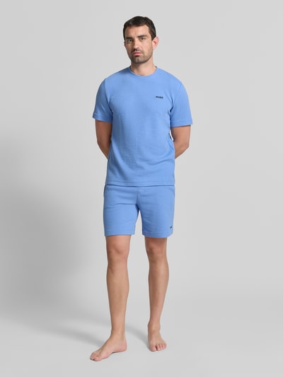 HUGO Regular Fit Sweatshorts aus Baumwoll-Mix Modell 'AUSTIN' Blau 1