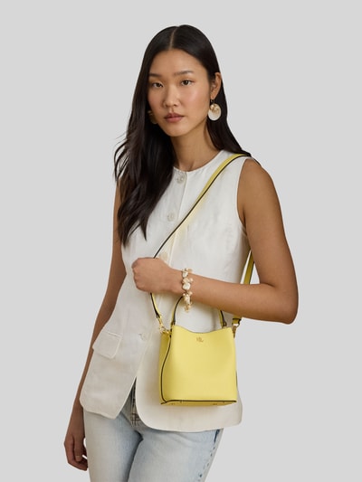 Lauren Ralph Lauren Henkeltasche aus reinem Leder  GELB 1