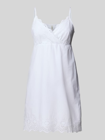 Only Leicht ausgestelltes Minikleid mit Lochspitze Modell 'LOU LIFE' Weiss 2