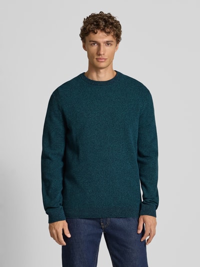 Tom Tailor Regular fit gebreide pullover van zuiver katoen Smaragdgroen - 4