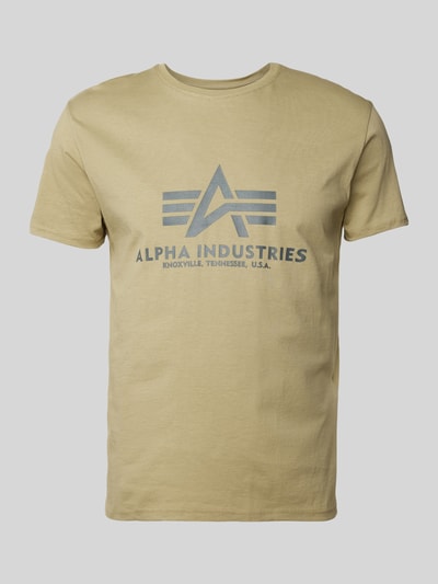 Alpha Industries T-Shirt aus reiner Baumwolle Oliv 1