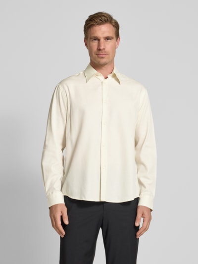 SELECTED HOMME Relaxed fit vrijetijdsoverhemd van katoenmix, model 'RLXKEVIN' Ecru - 4