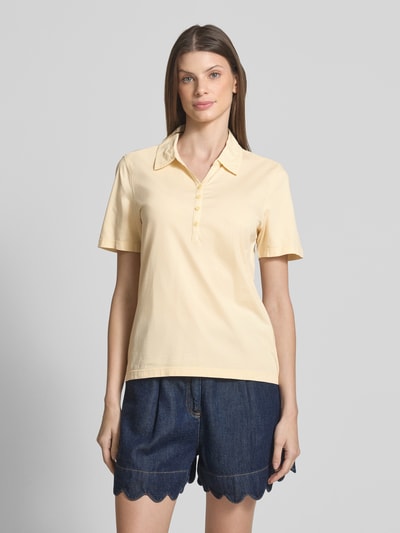 s.Oliver RED LABEL Koszulka polo o kroju regular fit z dżerseju z czystej bawełny Jasnożółty 4