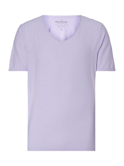 MCNEAL T-Shirt aus Slub Jersey mit V-Ausschnitt Flieder 1