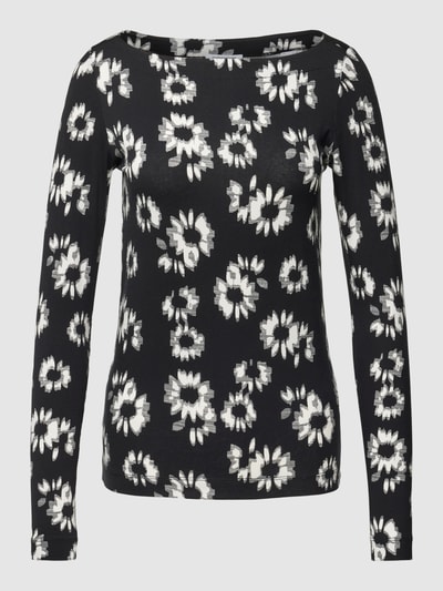 Esprit Longsleeve met bloemenmotief Zwart - 2