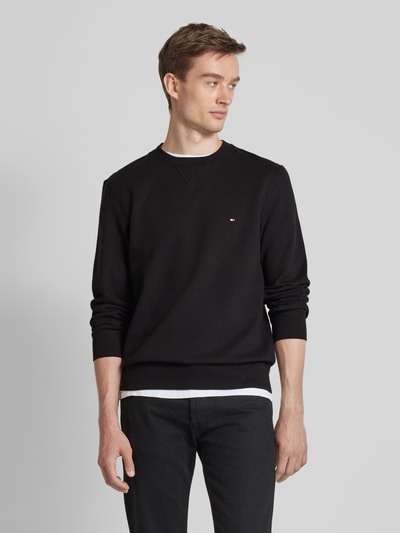 Tommy Hilfiger Sweatshirt met labelstitching Zwart - 4