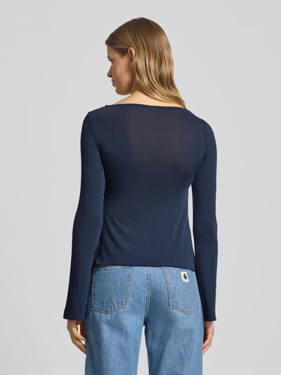Gina Tricot Bluzka z długim rękawem w stylu kopertowym Ciemnoniebieski 5