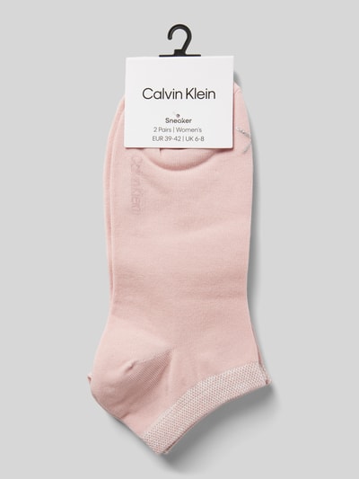 CK Calvin Klein Sneakersocken mit Label-Detail im 2er-Pack Rosa 3