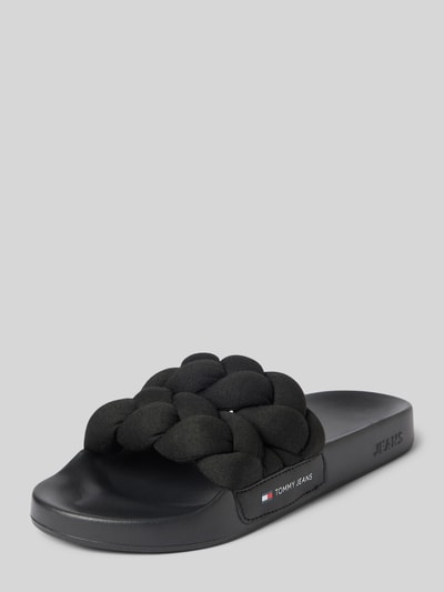 Tommy Hilfiger Slides mit Zopfmuster Black 1