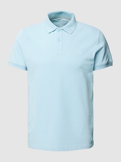 s.Oliver RED LABEL Poloshirt mit Label-Stitching Hellblau 2