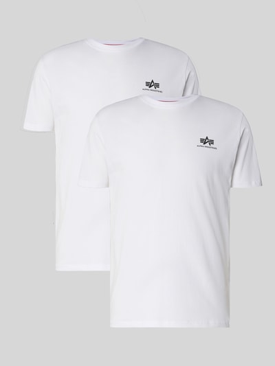 Alpha Industries T-Shirt mit Label-Print Weiss 2