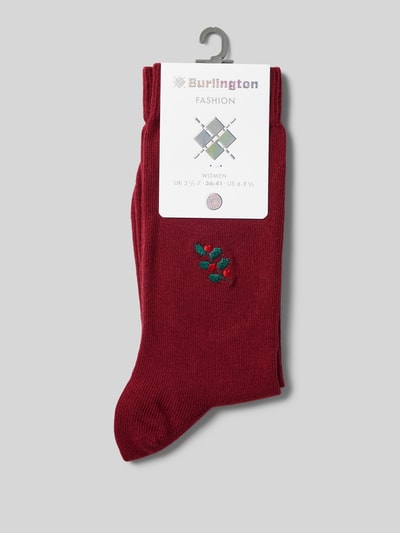 Burlington Socken mit Label-Detail Modell 'BRIT' Bordeaux 3