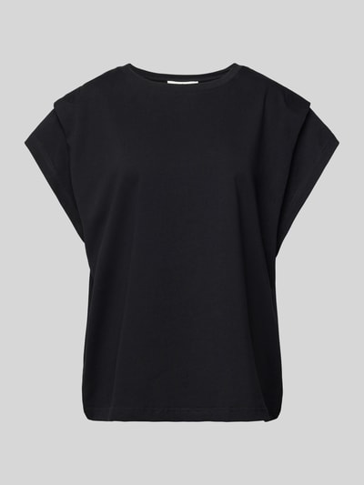 ba&sh T-shirt z prążkowanym okrągłym dekoltem Czarny 2