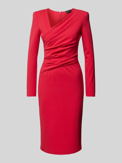 Emporio Armani Knielanges Kleid mit Raffungen Modell 'FAZ' Rot 2