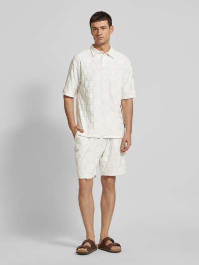 CARLO COLUCCI Regular Fit Poloshirt mit Knopfleiste Modell 'BEACHWEAR' Offwhite 1