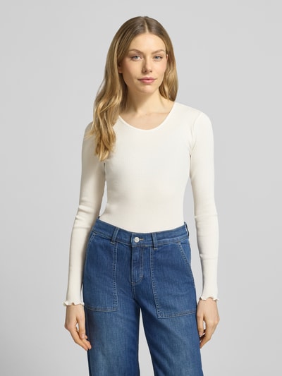 MOS MOSH Longsleeve mit Seiden-Anteil Modell 'Elaine' Offwhite 4