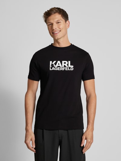 Karl Lagerfeld T-Shirt mit Label-Print Black 4