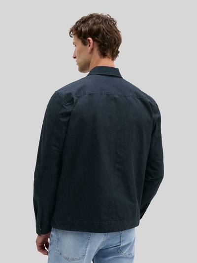 Marc O'Polo Regular Fit Hemdjacke aus Baumwoll-Leinen-Mix Marine 5