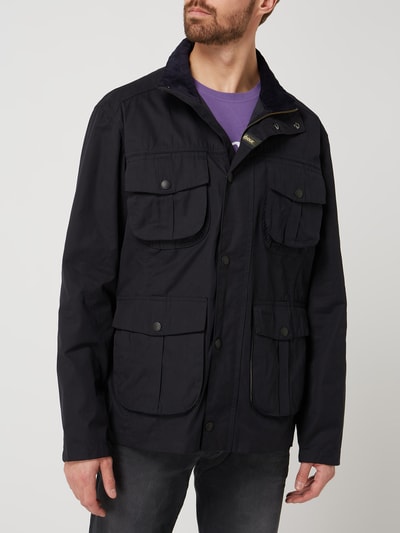 Barbour Fieldjack met drukknopen, model 'Sanderling' Marineblauw - 4