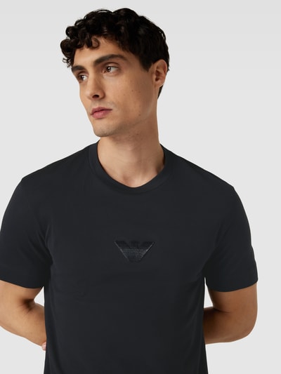 Emporio Armani T-shirt z wyhaftowanym logo Czarny 3