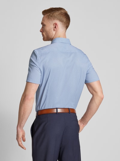 Jake*s Slim Fit Business-Hemd mit Allover-Muster Bleu 5