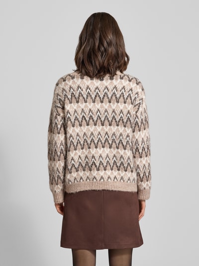 Vila Sweter z dzianiny z okrągłym dekoltem model ‘MARGI’ Różowawy 5