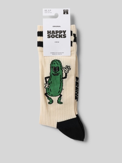 Happy Socks Sokken met ribboord Offwhite - 3